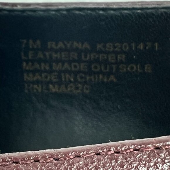 Kensie Womens Rayna Auburn Leather Gold Studs Slip On Flats Size 7 M Loafers - Picture 9 of 9